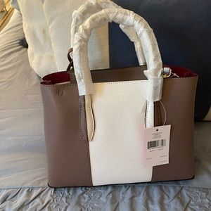 Kate Spade cream and beige handbag with long strap